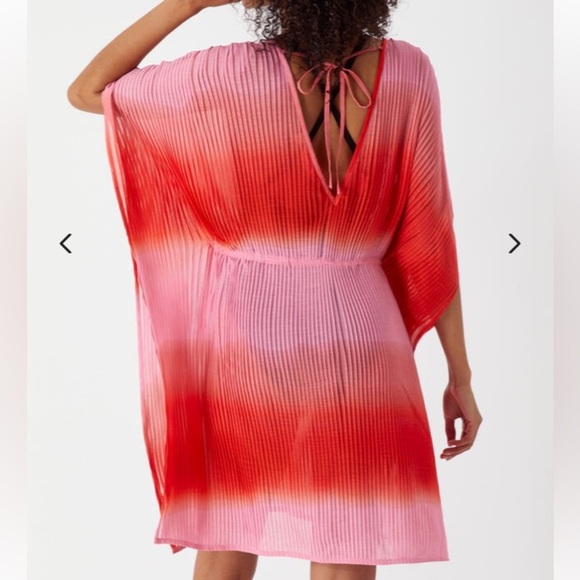 Accessorize London NWT Swim Cover-up Ombre Pleated Kaftan Vacation Resortwear - Picture 2 of 11